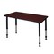 Kee Rectangle Tables > Height Adjustable > Rectangular Classroom Tables, 42 W, 24 L, 23-34 H, Mahogany MT4224MHAPBK - alternate 1